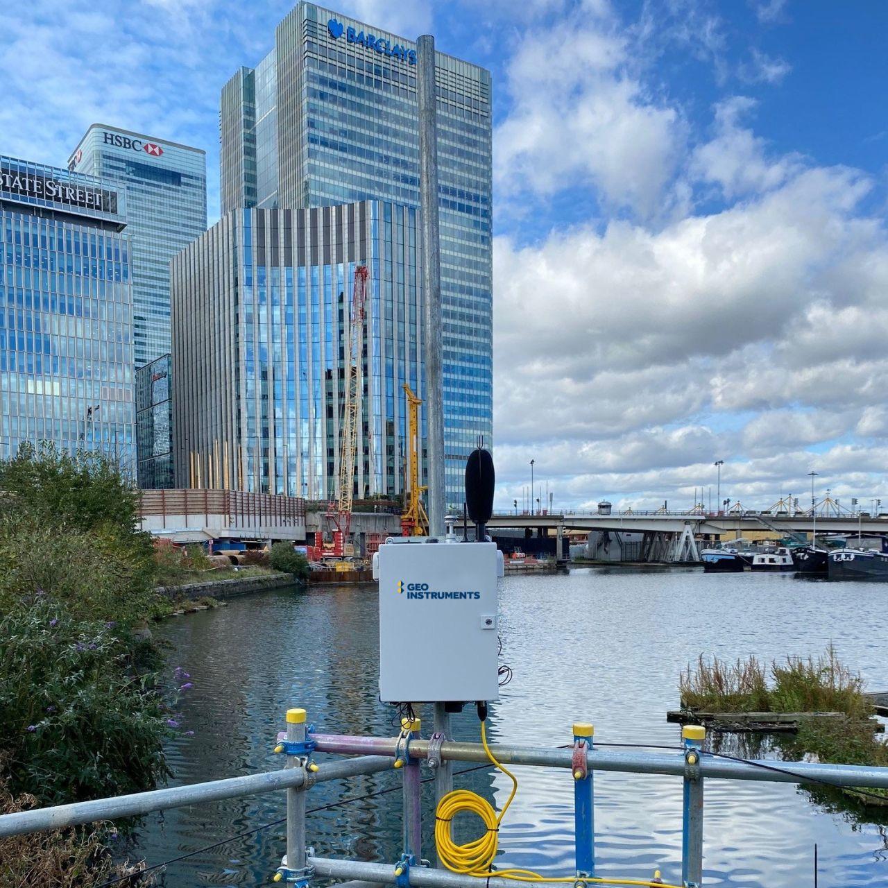 Enviromental noise monitoring Canary Wharf