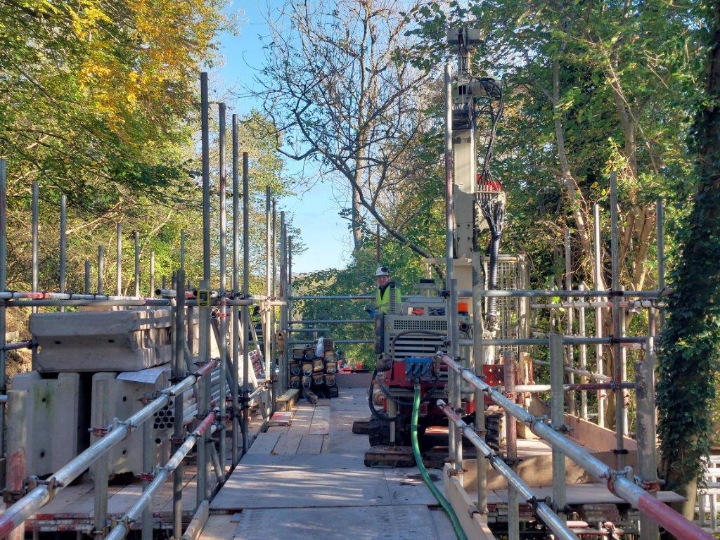 Bath Highways Slope Monitoring Drilling Platform