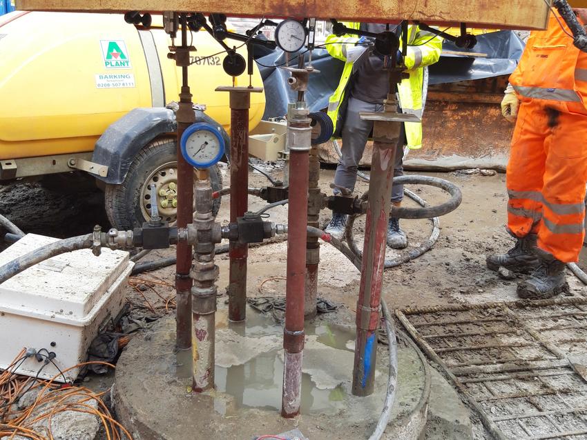 Pile testing instrumentation at Bishopsgate