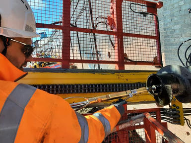 GEO Engineer conducting a borehole survey