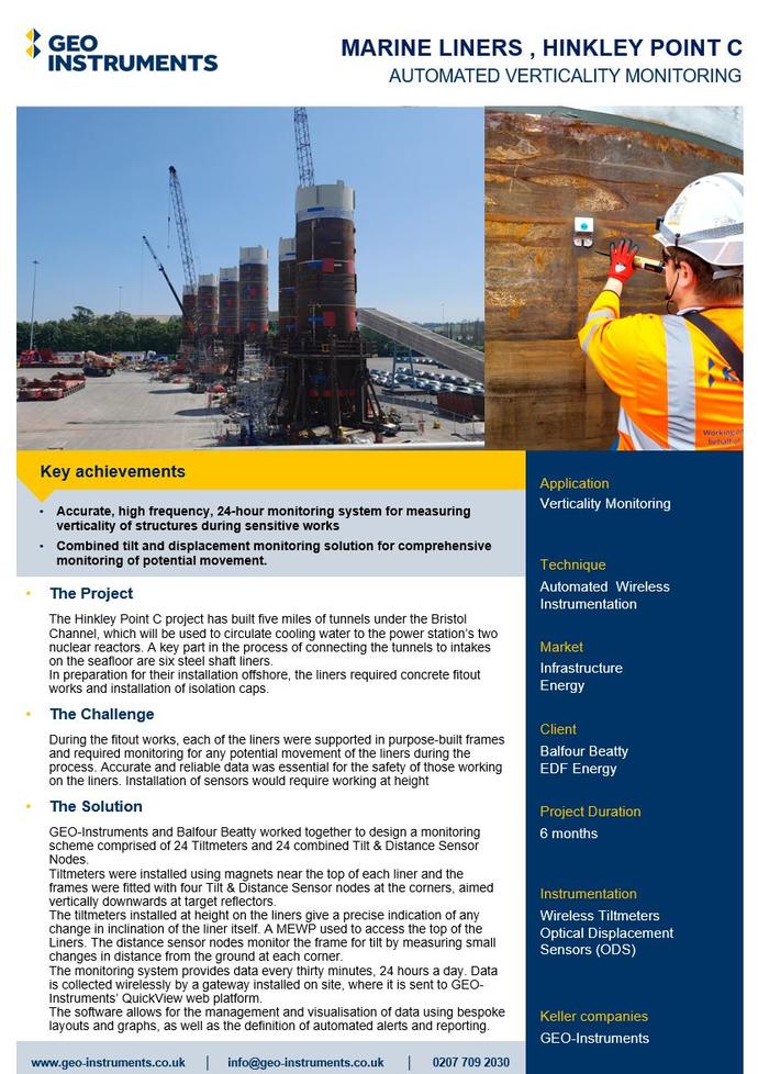 Case Study - Marine Liners, Hinkley Point C