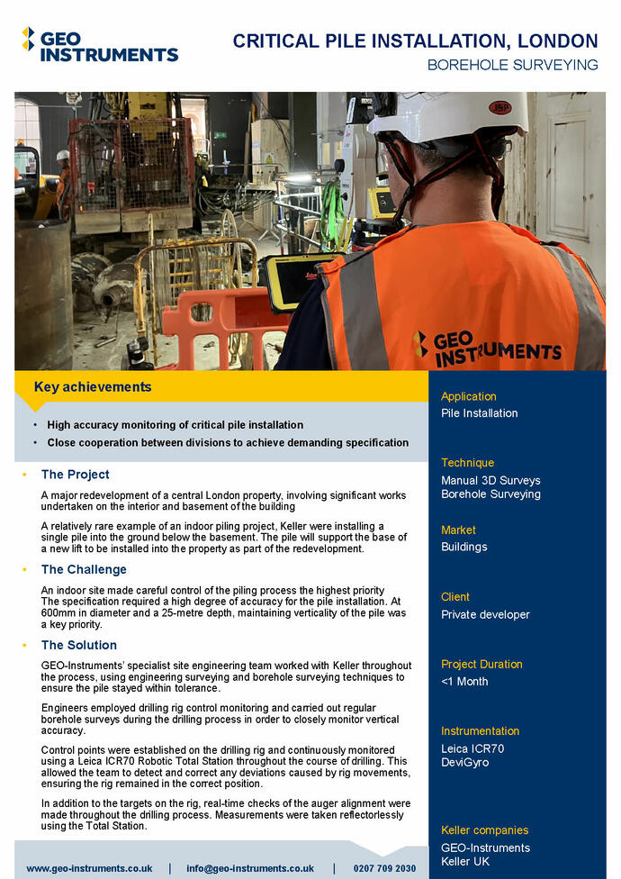 Case Study - Critical Pile Installation