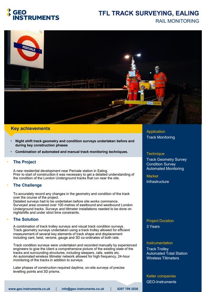 Case Study - TFL Track Surveying