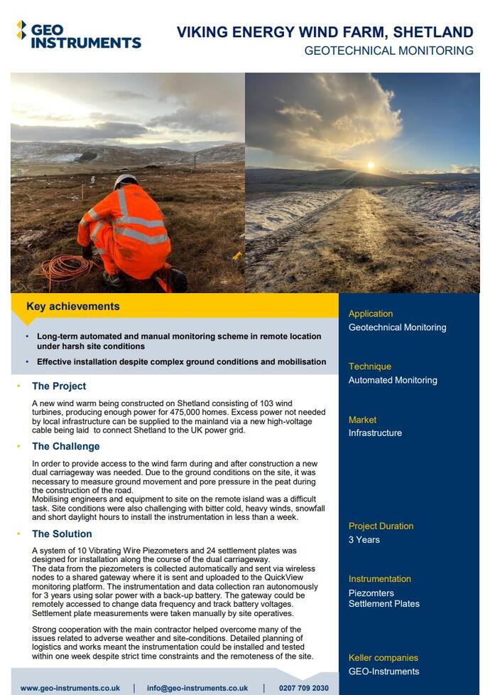 Case Study - Viking Energy Wind Farm